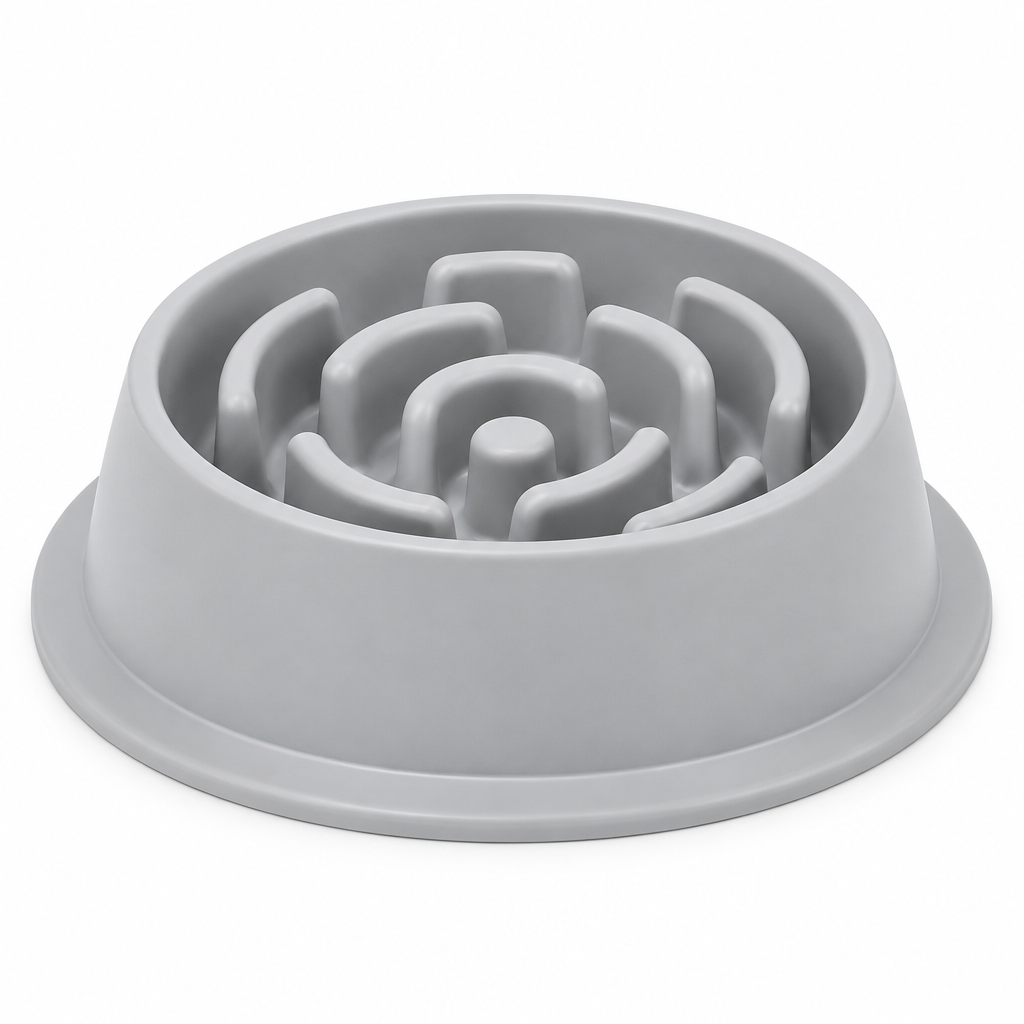 Slow feeder dog bowl front view