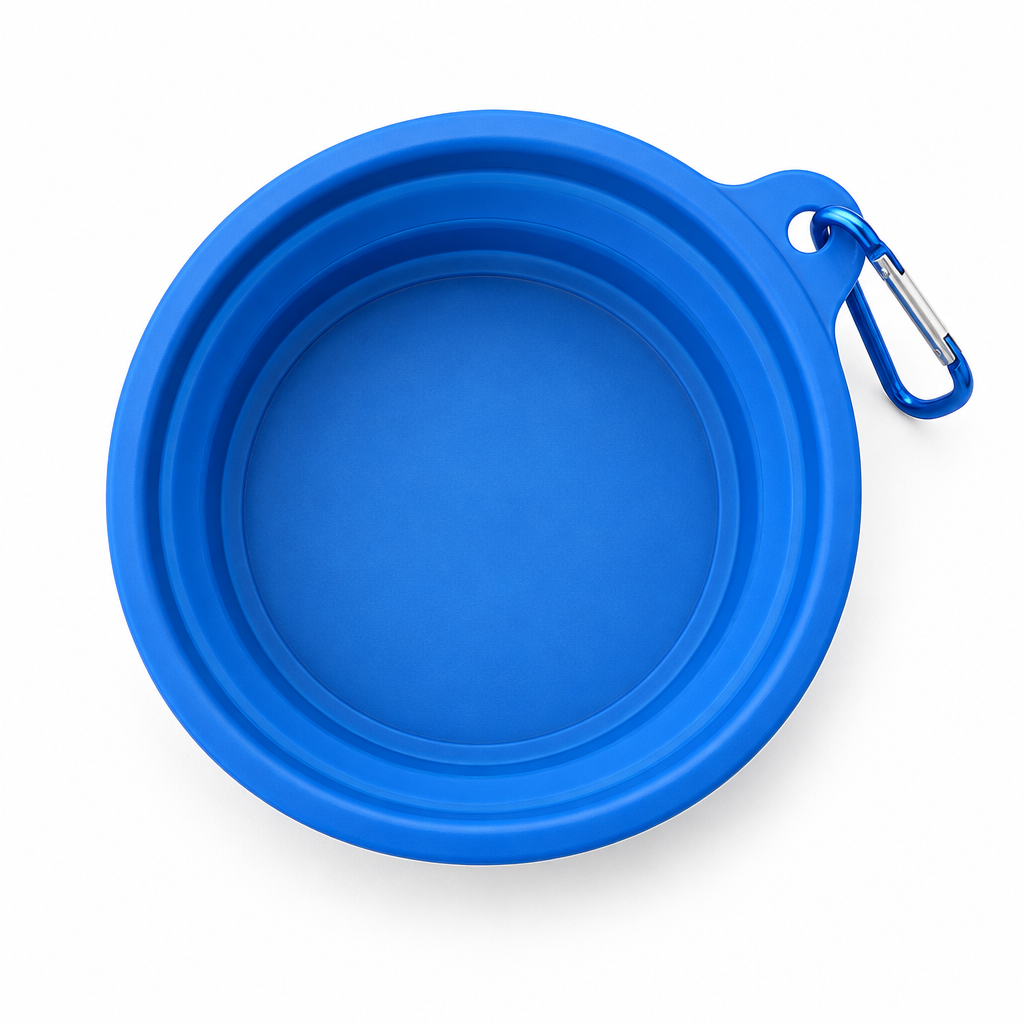 Collapsible travel dog bowl top-down view